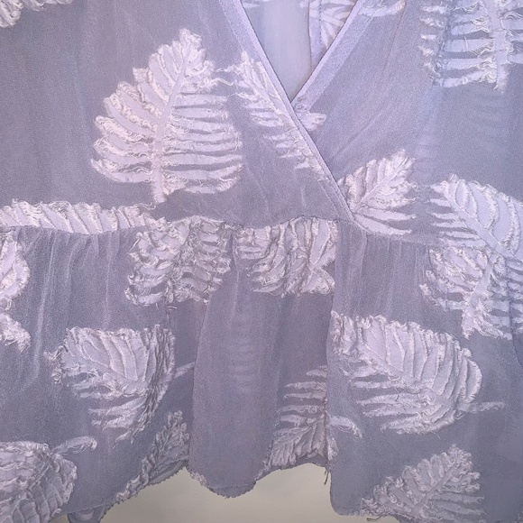 Wilfred Augustine Blouse Ruffled Peplum Blouse Aleutian S - Picture 7 of 13